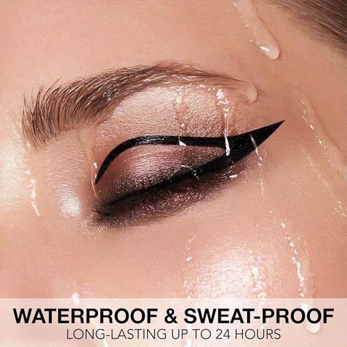 Black Matte Gel Eyeliner Pencil, Multi-Use Waterline Eyeliner with Sharpener, Sharpenable Eye Liner Waterproof Smudge Proof, High Pigmented Eye Makeup Liners, Vegan & Cruelty-Free 01