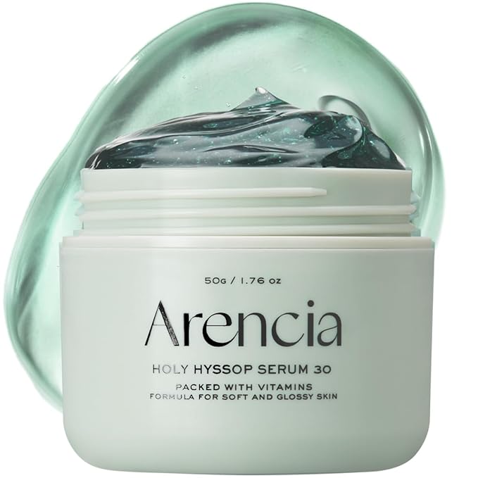 Arencia Glow Hyssop Overnight Face Mask Serum - hydrating & Anti-Aging Serum for younger looking Korean Glass Skin, Vitamin A, C, E, Niacinamide, Peptide