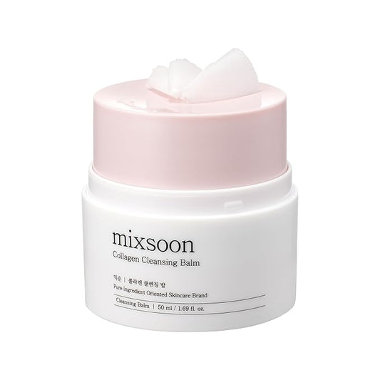 mixsoon Collagen Cleansing Balm Non-Greasy Soft Melting Lightweight Grinding Balm Hydrating Remover For Korean Glass Skin Care 1.69 Oz. / 50ml