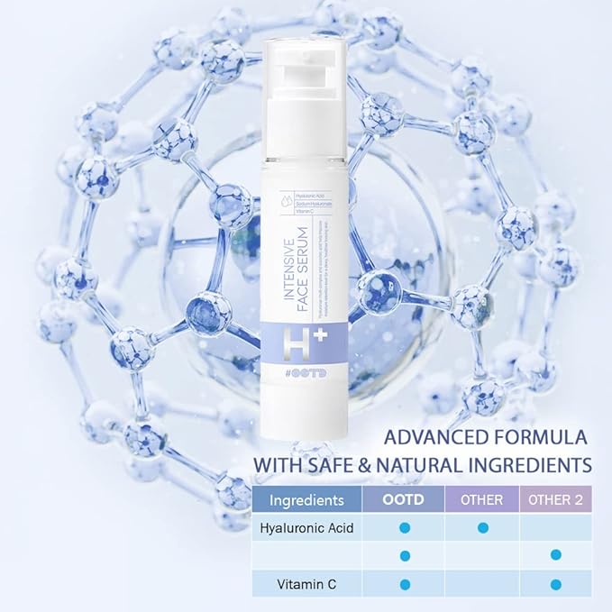 Intensive Hydrating Serum Moisturizing Face Serum Korean, Hydrating, Revitalizing, Hyaluronic Acid, Sodium Hyaluronate, Vitamin C Facial Cream 50g