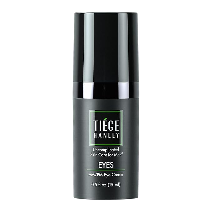 Tiege Hanley Mens Under Eye Cream for Dark Circles, EYES (2-Pack) - Eye Cream for Puffiness & Bags Under Eyes - Firming Anti-Aging Eye Wrinkle & Fine Lines Cream - Tightening Eye Bags Treatment (2)
