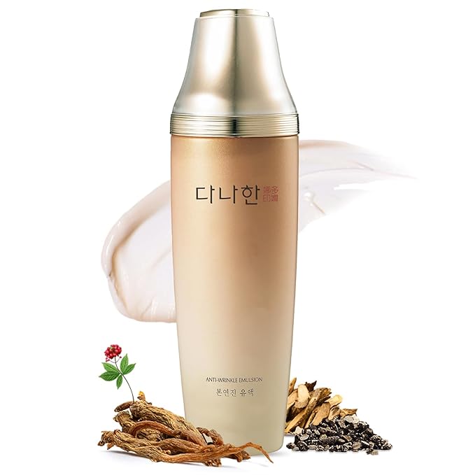 Bon Yeon Jin Korean Red Ginseng Face Emulsion Lotion for Dry Skin Deep Hydrating Anti-Aging Fiming with Ceramide, Hyaluronic Acid and Shea Butter for Women & Men 5.41 fl.oz.