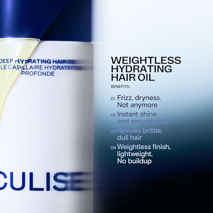 Korean Deep Hydrating Hair Oil for Dry Damaged Hair - Frizz Control, Heat Protectant, Adds Shine, Split Ends Repair - Lightweight Nourishing Oil for Curly, Wavy, Fine, Korean Care, 3.3 Fl Oz