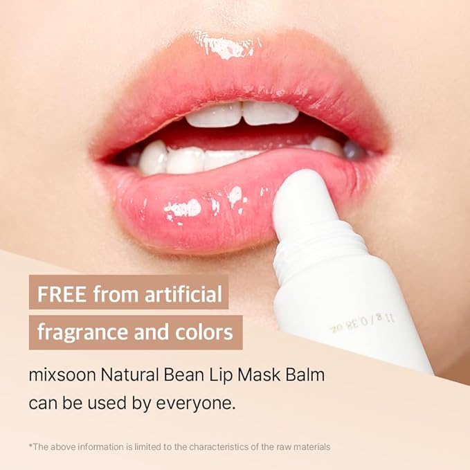 mixsoon Natural Bean Lip Mask Balm Lip Moisturizer For Dry Lip Korean Skin Care 0.38 fl. oz. / 11g