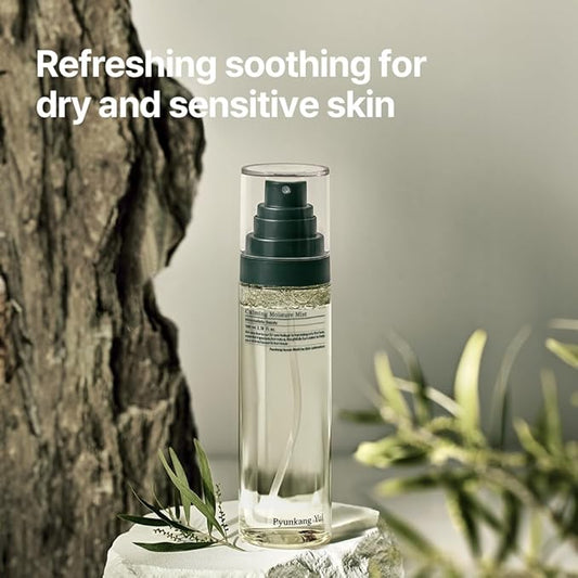 Pyunkang YUL PKY Calming Moisture Mist - Facial Spray with AHA & PHA, Tea Tree That Hydrates & Soothes - Astringent for Face - Korean Face Skin Care Mist for Sensitive Skin - 100ml 3.38 Fl.Oz.