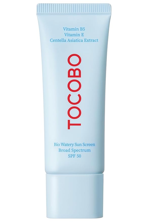 Bio Watery Sunscreen SPF 50 Broad Spectrum Korean Facial Sun Cream with Hyaluronic Acid - Lightweight Daily Face Sunblock Lotion - Vegan, Hypoallergenic, Oxybenzone-Free 1.35 fl oz