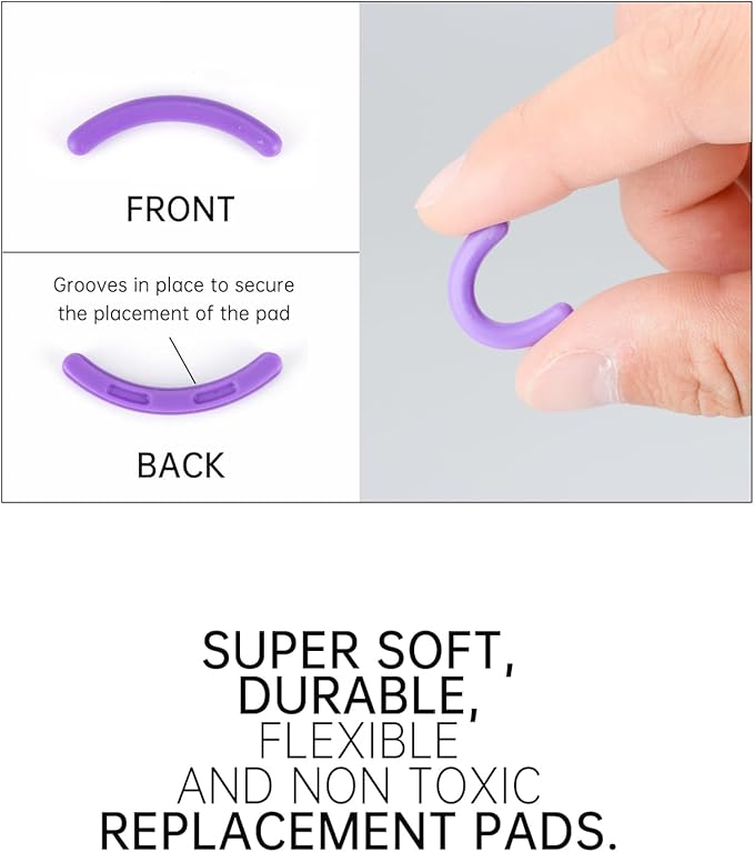 Eyelash Curler Refills Compatible with Shiseido,Eyelash Curler Refills 24PCS,Silicone Lash Curler Refill Pads Compatible with Shiseido (Colorful)