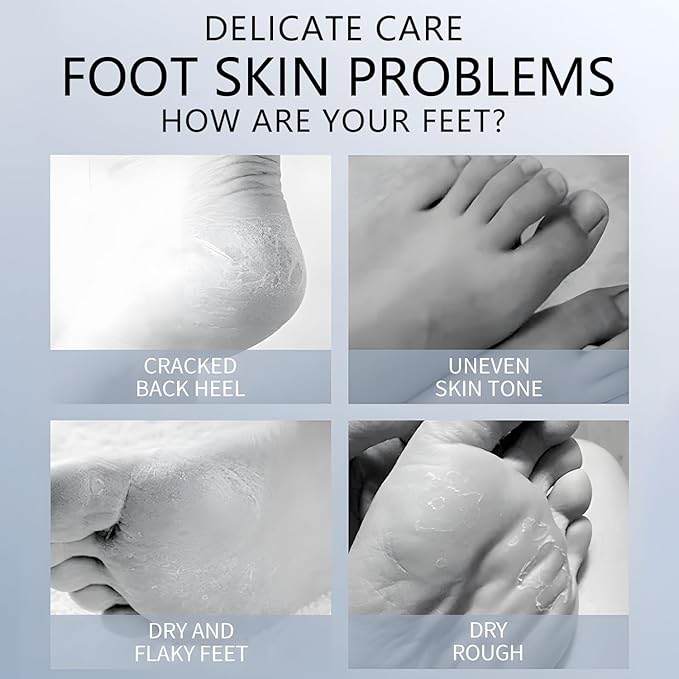 Foot Masks Moisturizing Socks - Moisturizes Tired, Dry & Cracked Feet, Exfoliating Hydrating Foot Mask - Dry Skin Solution - Moisturizing Foot Treatment- All Skin Types - 9 Pairs