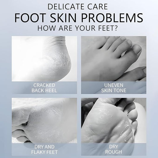 Foot Masks Moisturizing Socks - Moisturizes Tired, Dry & Cracked Feet, Exfoliating Hydrating Foot Mask - Dry Skin Solution - Moisturizing Foot Treatment- All Skin Types - 9 Pairs