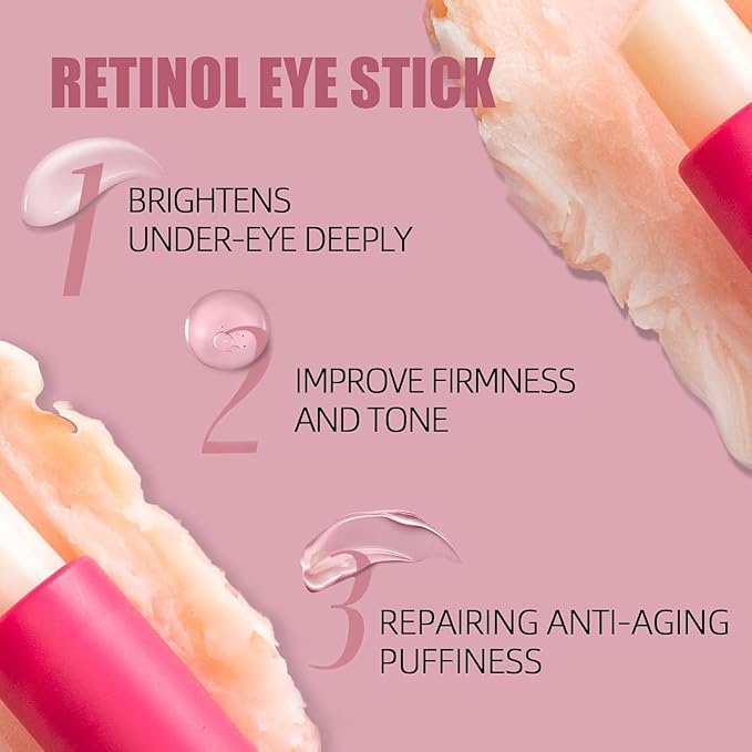 Soulight Retinol Eye Stick, Anti-Aging Eye Cream, Skincare for Wrinkles, Dark Circles, Puffiness - Retinol Eye Balm Moisturizes, Softens & Nourish Skin