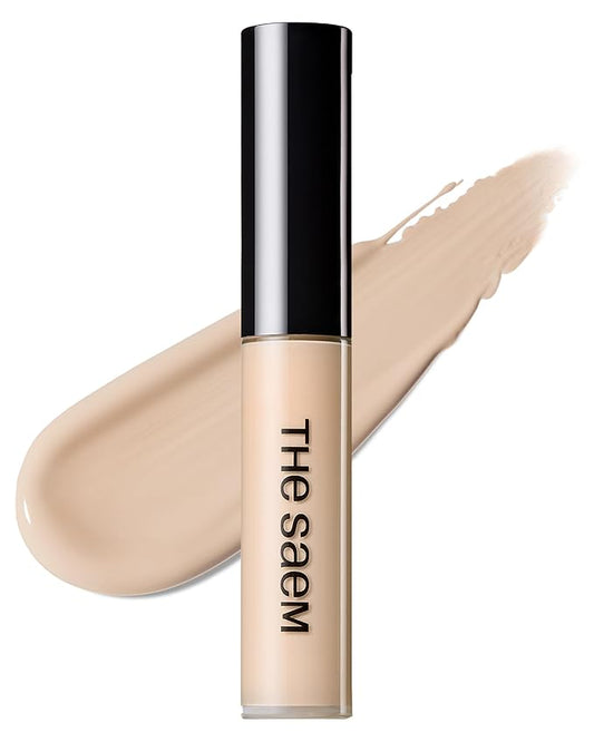 THESAEM Cover Perfection Tip Concealer, Liquid Multi-Use Concealer, Full Coverage Makeup for Acne Dark Spots Dark Circles Hyperpigmentation and Blemishes, 0.2 fl.oz. (#1.25 Light Beige)