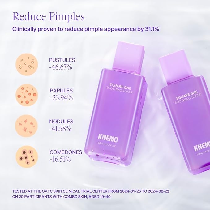 Square One Soothing Toner for Sensitive Skin with Calming CICA, Tea Tree, Anti-Sebum, Antioxidants, AHA, PHA, Niacinamide, Vegan, Cooling, Fragrance-Free | 5.07 fl oz ✦ 150ml