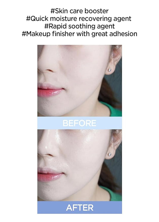 JUNG SAEM MOOL Essential Mool Micro Fitting Face Mist 1.86 Fl Oz, Ultra-Fine Hydrating Makeup Setting Spray with Thermal Spring Water, Long-Lasting Fixing Power Dewy Glow Primer, Korean Face Mist