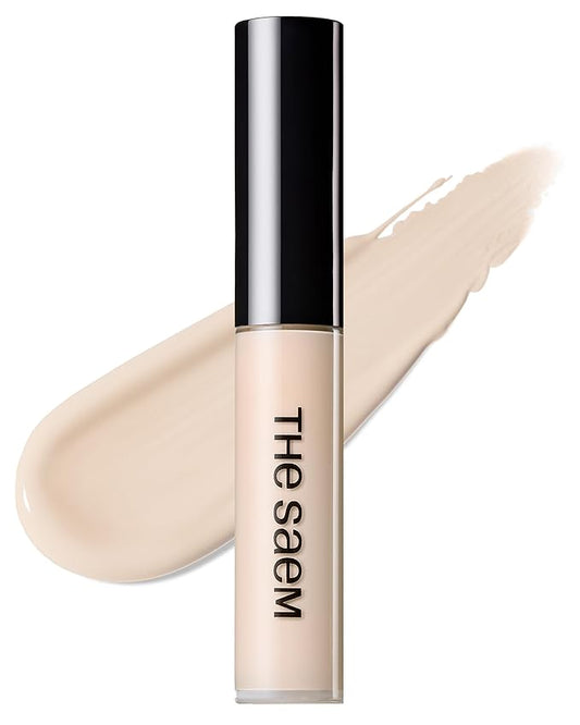 THESAEM Cover Perfection Tip Concealer, Liquid Multi-Use Concealer, Full Coverage Makeup for Acne Dark Spots Dark Circles Hyperpigmentation and Blemishes, 0.2 fl.oz. (#0.5 Ice Beige)