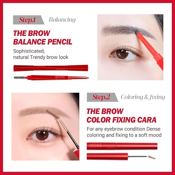 Espoir The Brow Color Fixing Cara #4 Fake Bleach 0.1 fl oz | Easy Fixing without Clumping with Skinny Brush | Long Lasting Smudgeproof Eyebrow Mascara | Soft Mood Coloring Tinted Gel | Korean Makeup