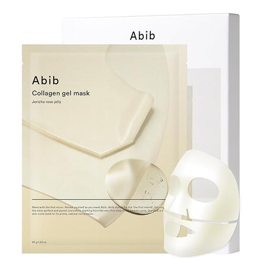 Abib Collagen Gel Mask Jericho Rose Jelly 4 Sheets (Nourishing) I Korean Vegan Collagen, Cooling Nourishing Hyaluronic Acid Hydrogel Face Mask Skin Care