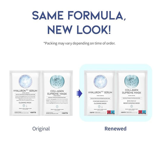 #OOTD Retinol + Hyaluron Serum Korean Sheet Mask Sheet Gift Pack [20 Count] Plumping Glowing Luminating Hydrating Rejuvenating Sheet Mask Gift Pack