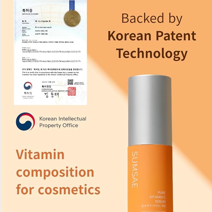 Pure Vitamin C Serum - Best Korean Skincare with Vitamin 10.5%, No Added Water, Special Airless Pump, Brightening and Firming Skin, Improving Uneven and Dull Skin Tone, 30ml/1.01fl.oz.
