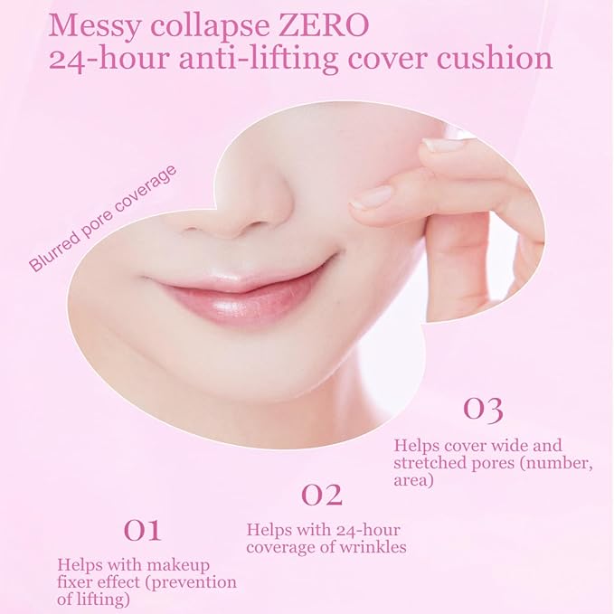 MIBA Ion Calcium Foundation Double Cushion Glow 25 g / 0.88 oz Big Cushion SEASON 3. Long Lasting Cover Effect. Moisture glow. Skin tightening relief. Smooth adhesion. (#21 Rosy Ivory Refill)