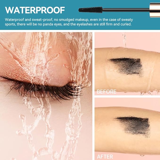 False lash Mascara - Anti-gravity mascara volume and length waterproof, Long Lasting beauty Make up, Curl Keeper Black,Eye Lash Enhancer Curl & No Clumping, Smudge Proof Tubing Mascara All Lash Types