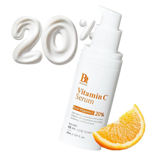 BENTON Vitamin C Serum - Korean Skin Care, White Serum for Face with 20% Pure Vitamin C, Skin Texture & Elasticity Care, Face Moisturizer for All Skin Types(1.01 fl. Oz.)