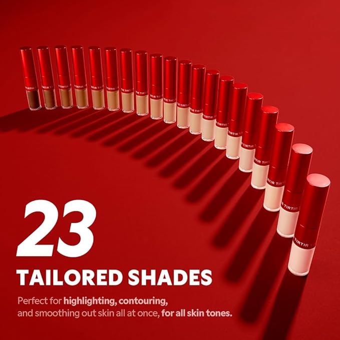 TIRTIR Glide&Hide Blurring Concealer - Creamy texture, Conceals dark circles and wrinkles, Dual formula (liquid tip & balm stick), Long-lasting wear, Korean Makeup, #6.8C, 0.28 Oz