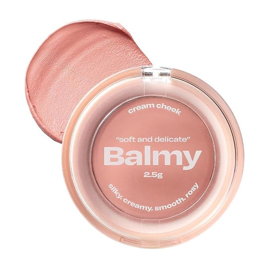 Balmy Cream Cheek No.0 Nudy Apricot | Lightweight, Natural Finish Cream Blush with Blurring Effect | 2.5g