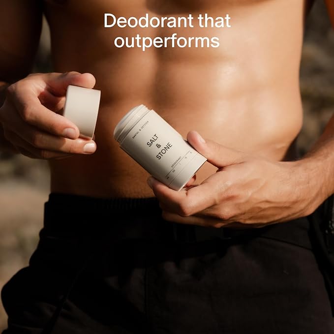 SALT & STONE Aluminum Free Deodorant | Extra Strength 48 Hour Protection for Women & Men | Made with Seaweed Extracts, Shea Butter & Prebiotics (Black Rose & Oud)