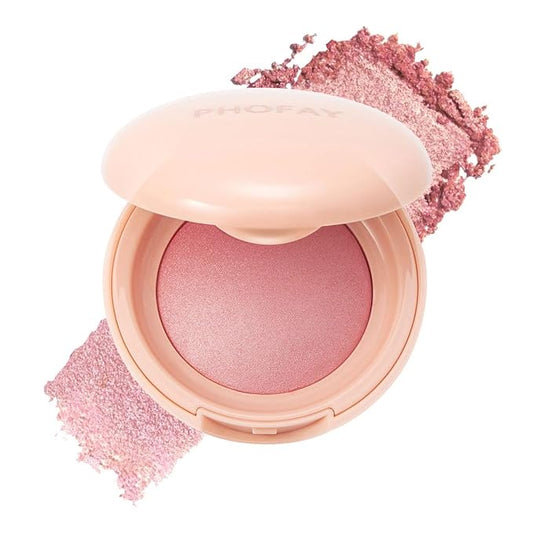 PHOFAY Luminous Blush Powder-Multi-Use Formula, Ultra-Fine & Smooth, Longer-Lasting Wear with Natural Luminous Glow (01#)