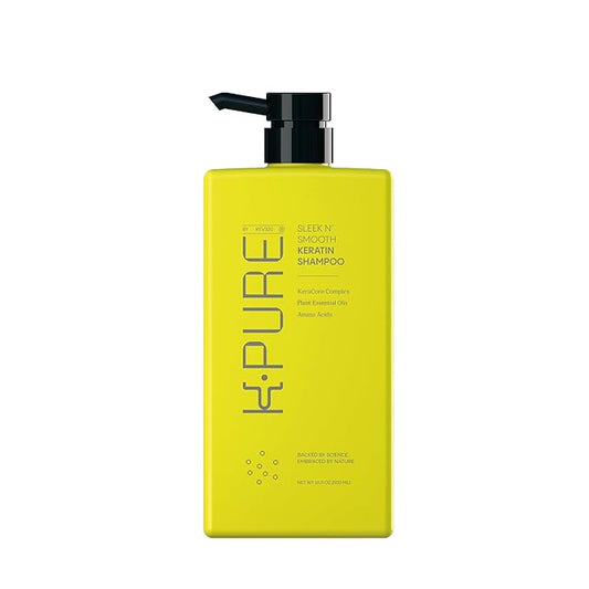 Rev320 Sleek N' Smooth Keratin Shampoo by K-Pure, KeraCore Technology, Sulfate & Paraben Free, Anti Frizz Shampoo for Strengthening, Smoothing and Shine, for Thinning Hair for Women, for Damaged Hair