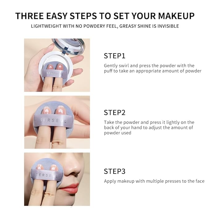 Translucent Setting Powder Clean Matte Pressed Powder Oil Control Face Finishing Pressed Powder with Soft Focus Effects Long Lasting Face Powder