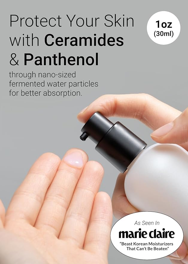 JUNG SAEM MOOL Essential Mool Cream 1 Fl Oz, Lightweight Watery Face Cream with Ceramide and Panthenol for Deep Hydration and Radiant Skin, Skin Barrier Support, Korean Foundation Makeup Prep