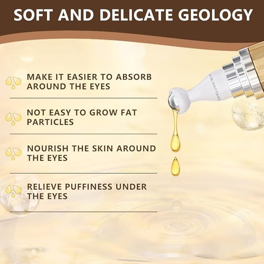 Soulight 5% Caffeine Eye Serum with Hyaluronic Acid & Vitamin C - for Dark Circles, Fine Line, Bag Treatment & Moisturizing | Under Eye Cream with 360° Roller Massage Ball