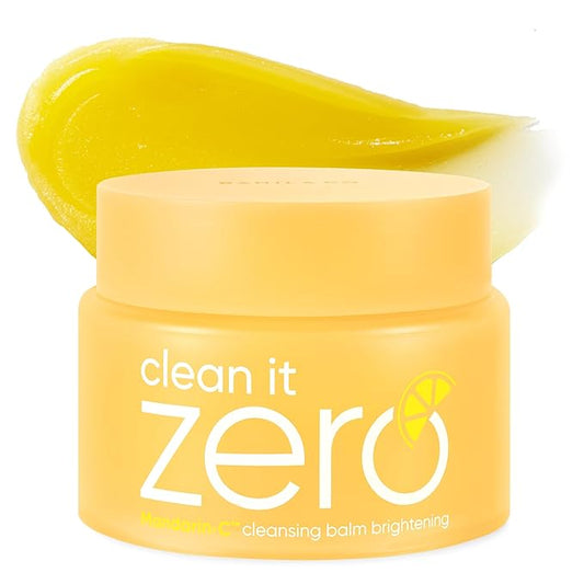 BANILA CO Clean it Zero Brightening Cleansing Balm | Korean Makeup Remover for Radiant Complexion | Vegan | Cleansing Oil, Facial Cleanser Made with Vitamin C & Citrus Extract (100ml / 3.38 fl.oz)