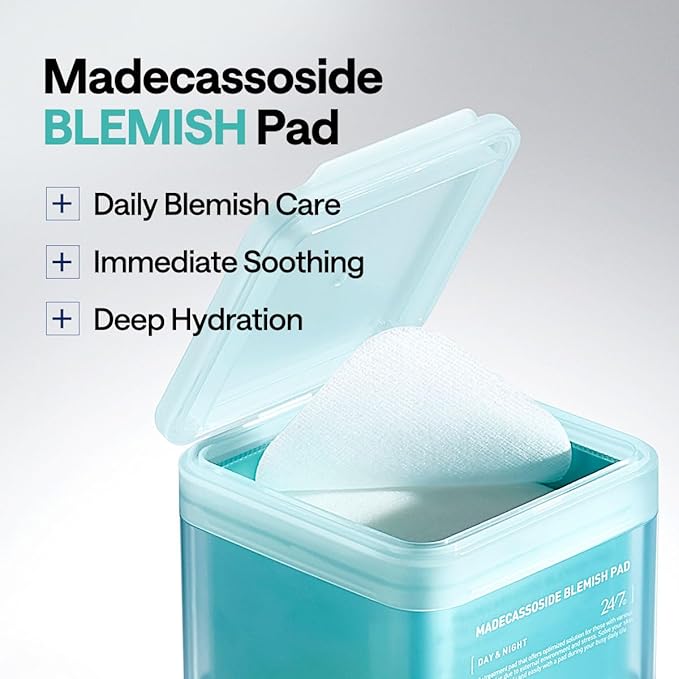 MEDIHEAL Madecassoside Toner Pads - with Centella Asiatica to Treat Blemishes and Improve Uneven Skin Tone - Vegan Gauze Fabric, 100 Pads