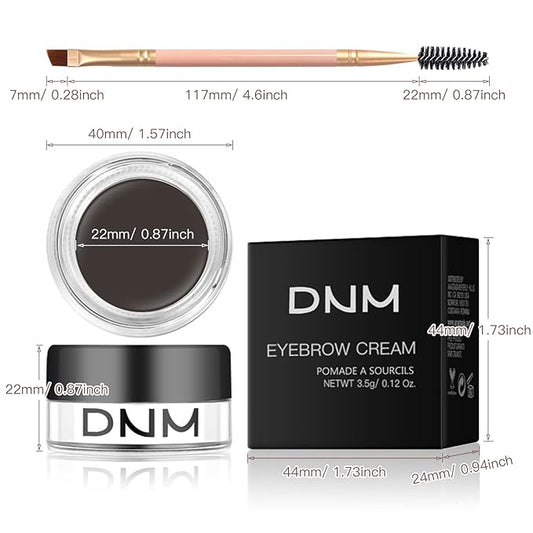 2Pcs Brow Pomade Set with Dual-ended Eyebrow Brush, High pigment Water proof Natural finish Eyebrow Makeup Set with Eyebrow Brush for Women and Girls（10#）