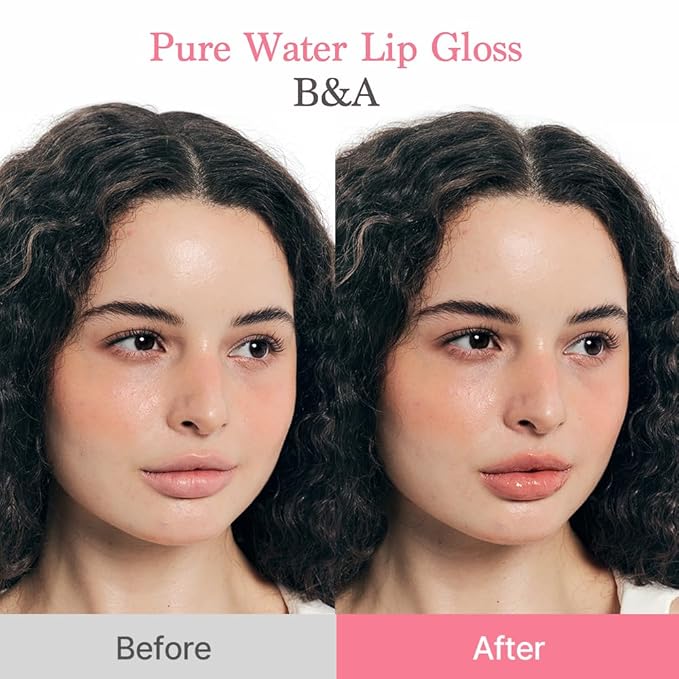 dasique Pure Water Lip Gloss #12 Chilling Petal 0.09 oz | Variety of Colors | Dewy Gloss | Buildable Gloss Tesxture | Non-Sticky | K-beauty