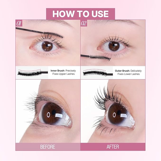 CLIO Kill Lash Superproof Mascara Fine, Waterproof Fixing Mascara, Natural Defining Look, Long-Lasting & Lengthening, Clump & Smudge-Free, for Sensitive Eyes, Korean Makeup Beauty (02 Mousse Brown)