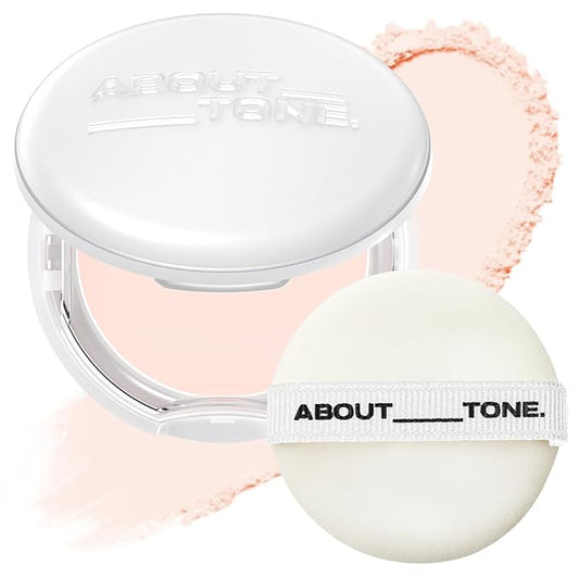 ABOUT TONE Sebum Cut Powder Pact 0.28oz - Extreme Sebum Control Pressed Powder Compact with Mirror and Puff Non-Dry Oil Cut Ultra-Fine Texture Face Makeup Finishing Setting Fixing Longlasting Vegan
