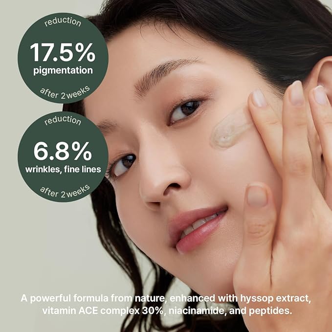 Arencia Glow Hyssop Overnight Face Mask Serum - hydrating & Anti-Aging Serum for younger looking Korean Glass Skin, Vitamin A, C, E, Niacinamide, Peptide