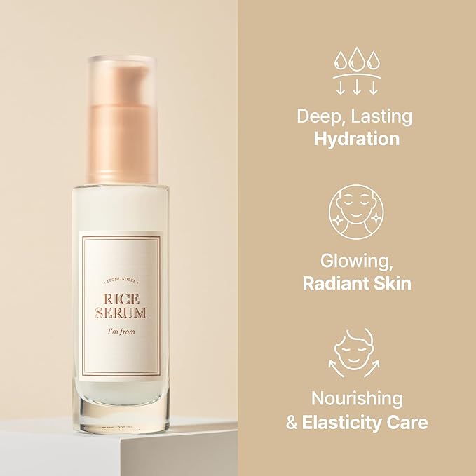 I'm from Rice Serum, Korean Fermented Rice Embryo Extract Boosts Collagen, Vitality, Radiant Glowing Skin, Niacinamide, Vitality to Dull Skin, Nourishing, Moisturizing