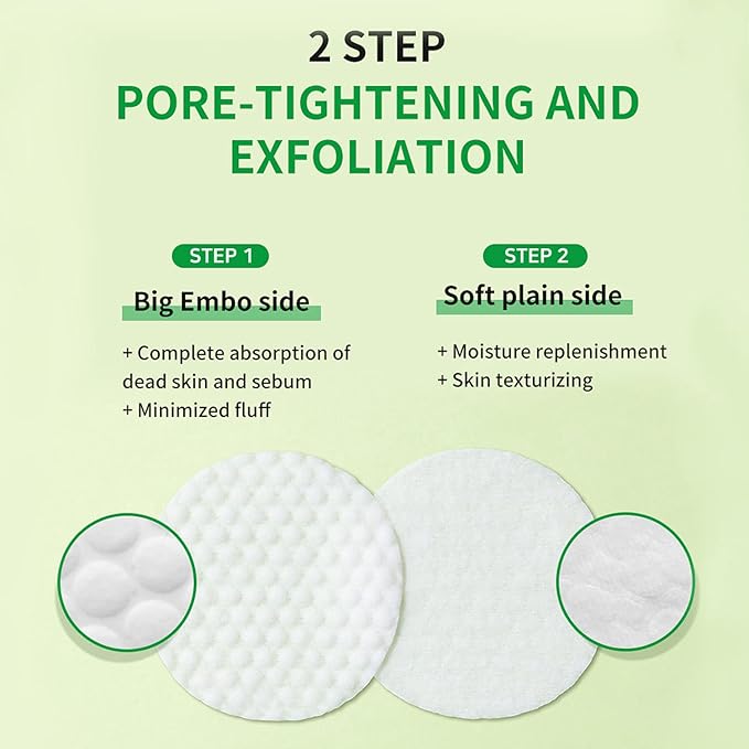 Real Cica Calming Zero Pore Toner Pads 70 Sheets Big Embo, Korean Beauty Facial Pads, Centella Asiatica, PHA, LHA, and Madecassoside, for Pore Tightening, Moisturizing, Hypoallergenic