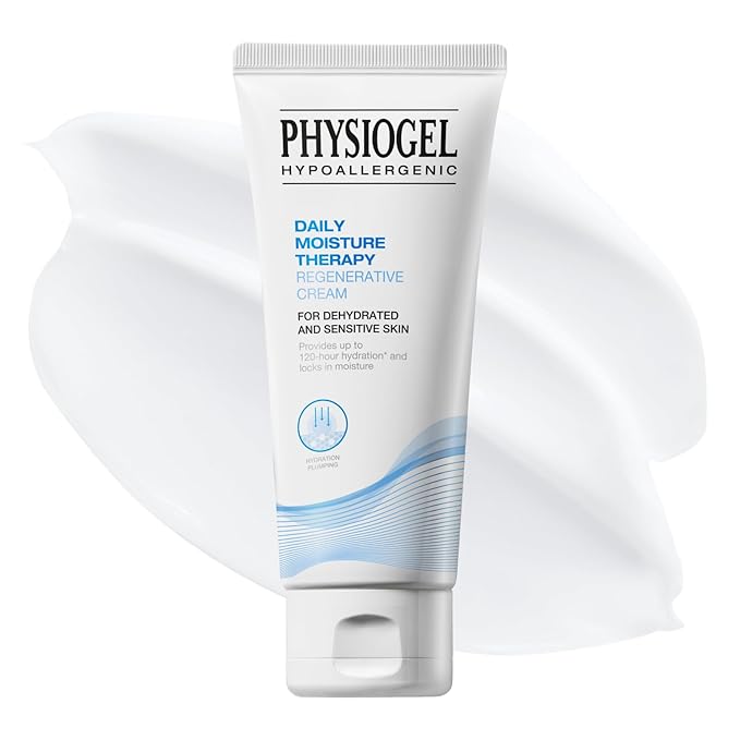 PHYSIOGEL Facial Moisturizer, Provides 120-hour Lasting Hydration Korean Skin care, Fragrance Free, Strengthens Skin Barrier, Lightweight Cream for Sensitive Skin, Ceramide, Squalane, 3.38 fl.oz
