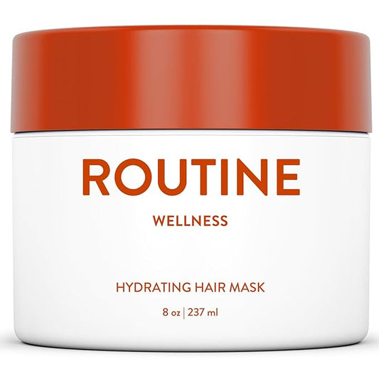 Routine Wellness Deep Conditioning Hair Mask - Bring Dry, Damaged Hair Back to Life – Hydrating Repair Treatment that Moisturizes, Strengthens & Adds Volume – Coconut & Vanilla 8oz
