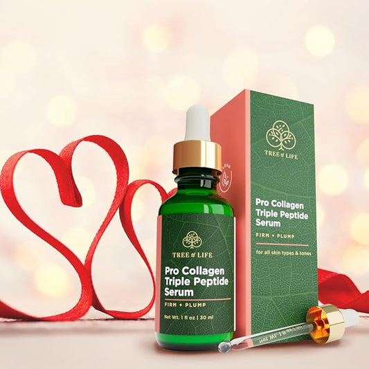 Tree of Life Beauty Hydrating Facial Serum - Pro Collagen Peptides with Argireline & Replexium - Anti Aging & Wrinkle Reduction - Dermatologist-Tested - 1 Fl Oz