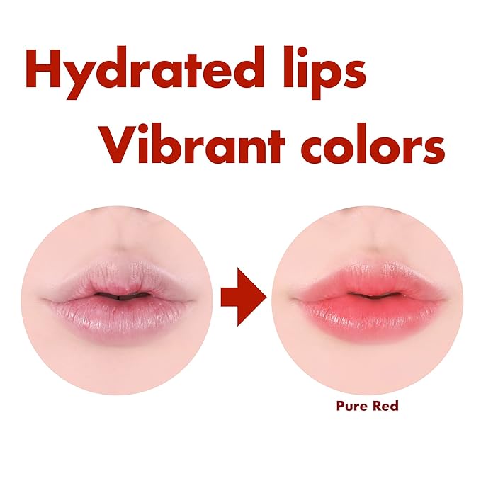 ISOI Bulgarian Rose Lip Treatment Balm (Pure Red), Tinted Balm for Dry Lips, Korean Skincare (0.18 oz, 5g)