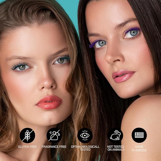 Radiant Professional Lengthening Mascara – Fiber Lash Smudge Proof Mascara Volume and Length– Cruelty-Free Natural Wax Formula with Silicone Brush - (0.43 oz) (03 AMETHYST)