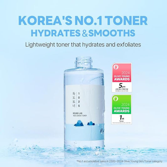 ROUND LAB Dokdo Toner/Exfoliating, Hydrating, Watery Type Toner (500ml)