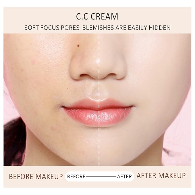 Skin Tone Adjusting CC Cream SPF 50, 2022 New Cosmetics CC Cream, Colour Correcting Self Adjusting for Mature Skin (Natural Color)