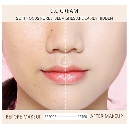 Skin Tone Adjusting CC Cream SPF 50, 2022 New Cosmetics CC Cream, Colour Correcting Self Adjusting for Mature Skin (Natural Color)